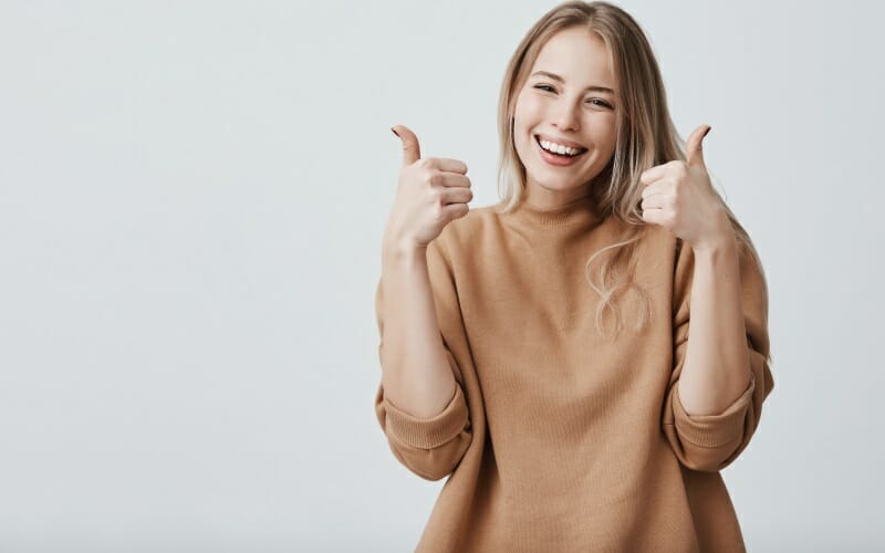 Satisfied Honest Roof Customer Giving Thumbs Up